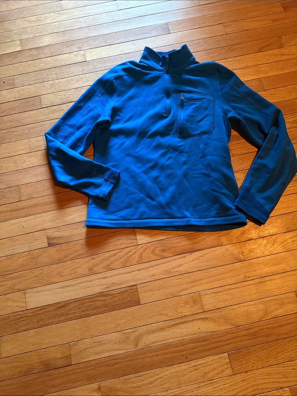 Marmot Deep Teal Quarter-Zip Fleece Pullover